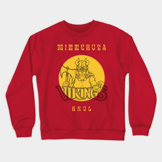 VIKINGS MINESSOTA SHIELD MAIDEN Crewneck Sweatshirt by Lolane